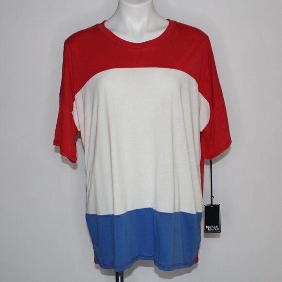 Revolve Michael Lauren Tricolor Short Sleeve Top - Picture 2 of 5